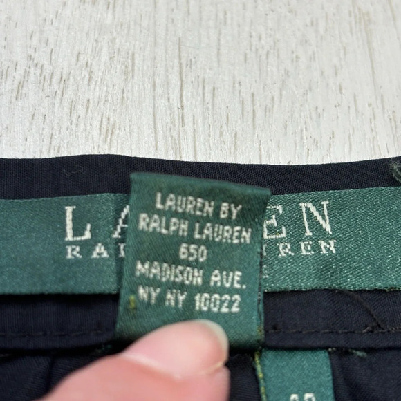 Lauren Ralph Lauren A Line MIDI Skirt Navy Blue 4 P Petite Stripe Texture - Picture 3 of 7